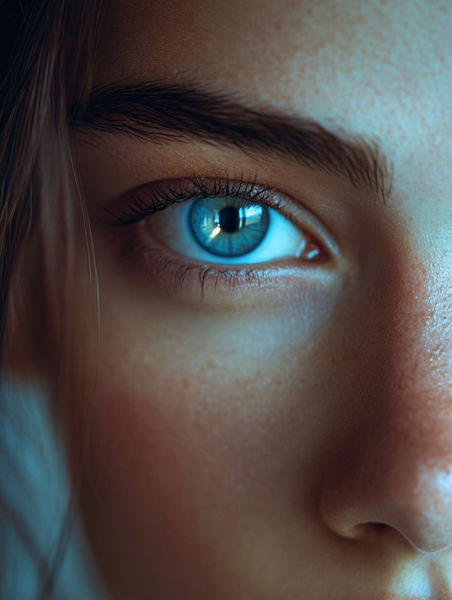 Foto van een dame met zachte contactlenzen